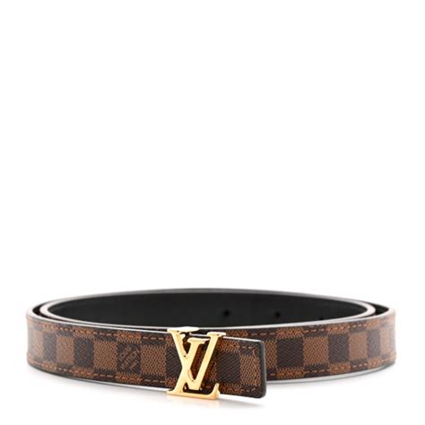 Louis Vuitton Mini Damier Ebene 25mm LV Initiales Belt 75 30